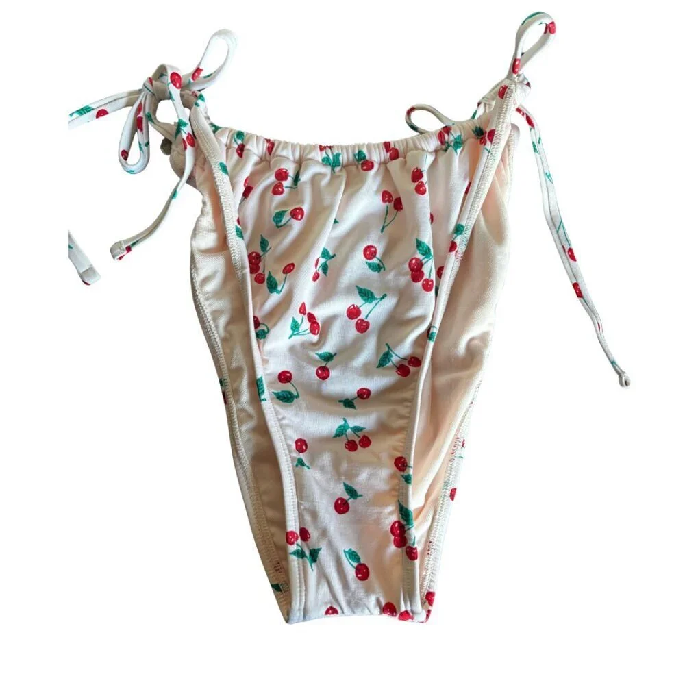 93. Wild Fable Cherry Pink Swim Suit Bikini - Top Size L/Bottoms Size XL - NWT